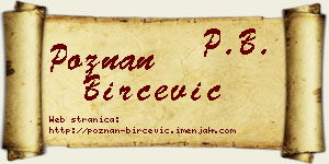 Poznan Birčević vizit kartica